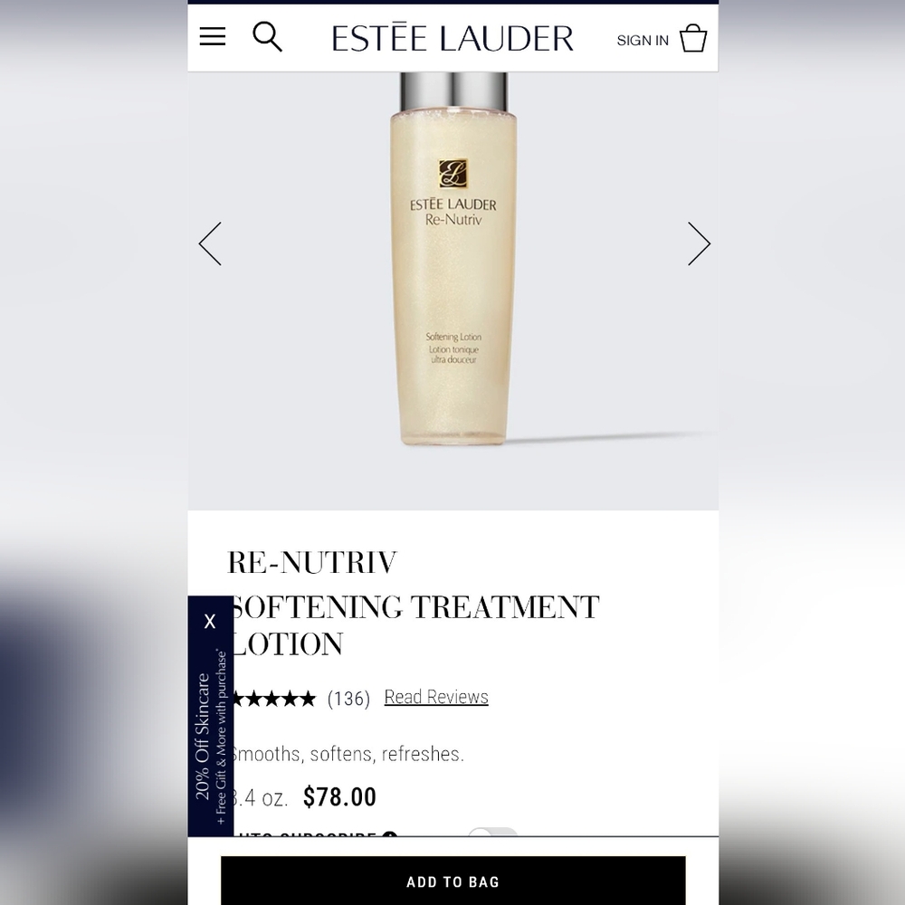 Estee Lauder Gold Toner Luxurious Skincare